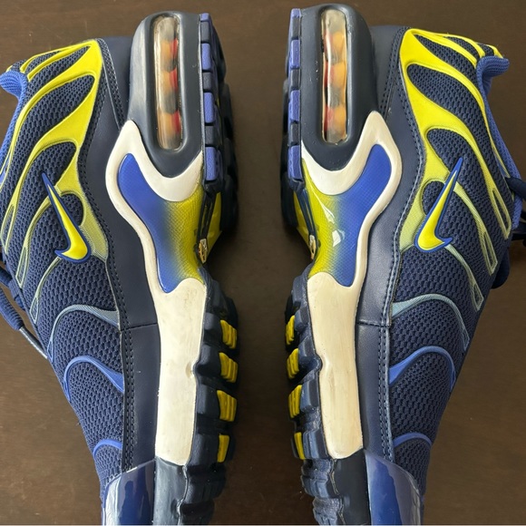 💙 2016 Nike Air Max Plus TN Binary Blue Yellow Neon GS Size 7 Men’s Wmns 8.5 💙 - Picture 5 of 13